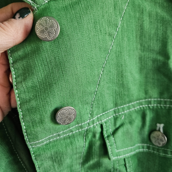 D & Co green denim jacket Size XXL - Picture 3 of 16